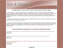 Tablet Screenshot of lutz-co.com